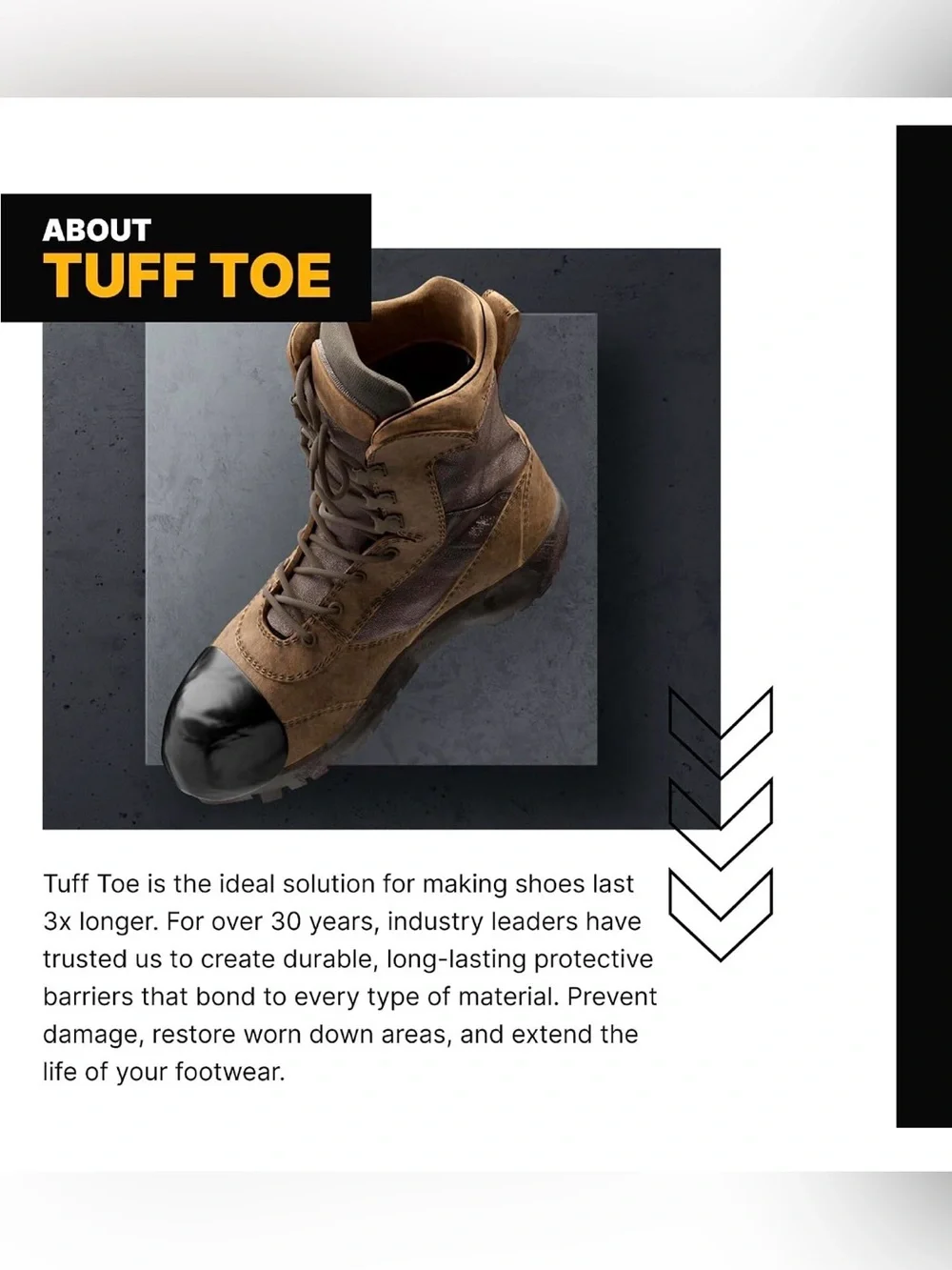 NWT Tuff Toe Brown Boot Protector Guard Repair Kit